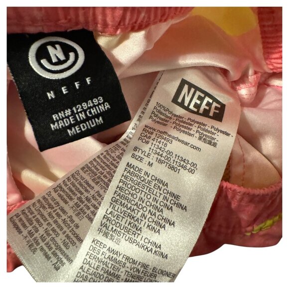 Neff Rubber Duck Ducky Pink Yellow Swim Trunks Board Shorts Swim Suit Men’s M - Picture 3 of 4